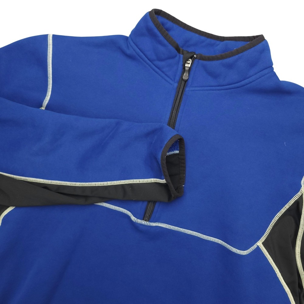 Under Armour Fleece Pullover Mens 2XL Blue 1/4 Zip Long Sleeve Thermal